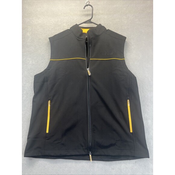 Stryker Womens Full Zip Vest Size L Black Pockets Outdoor Casual Soft Shell - Picture 1 of 12